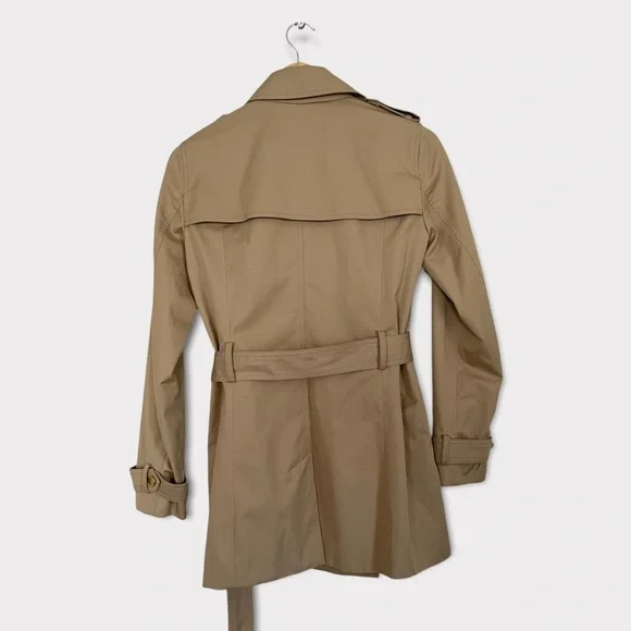 Michael Kors Belted Front Zip Trench Coat Jacket Small - Picture 3 of 12